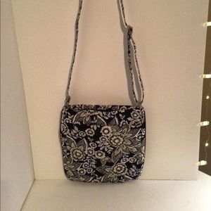 Vera Bradley Hipster Crossbody Purse in  -Black And Blue - so Pretty